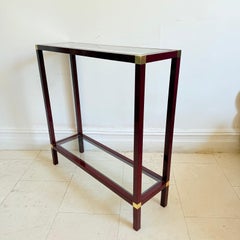 An Italian 60's Console Table In Brass And Lacquer By Romeo Rega