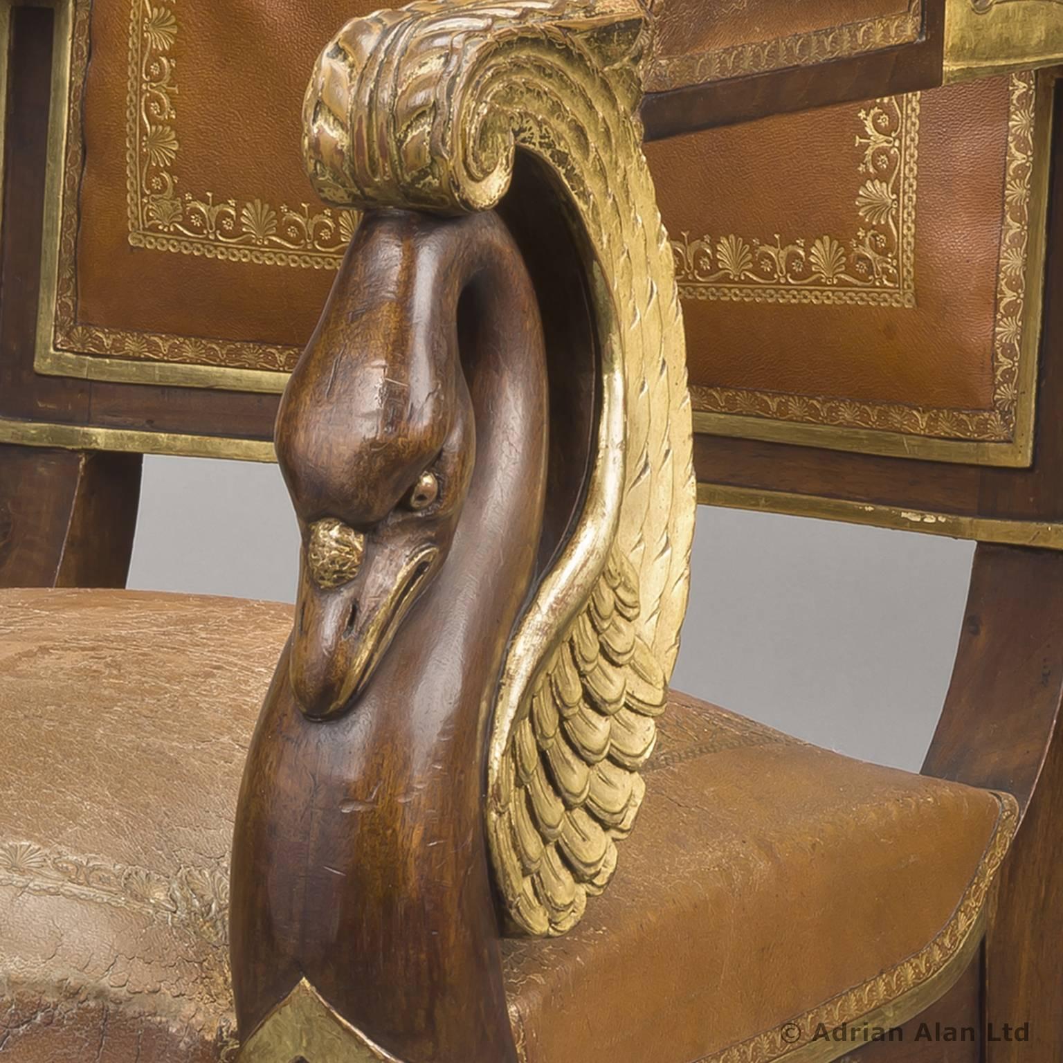 French Empire Style Desk Chair