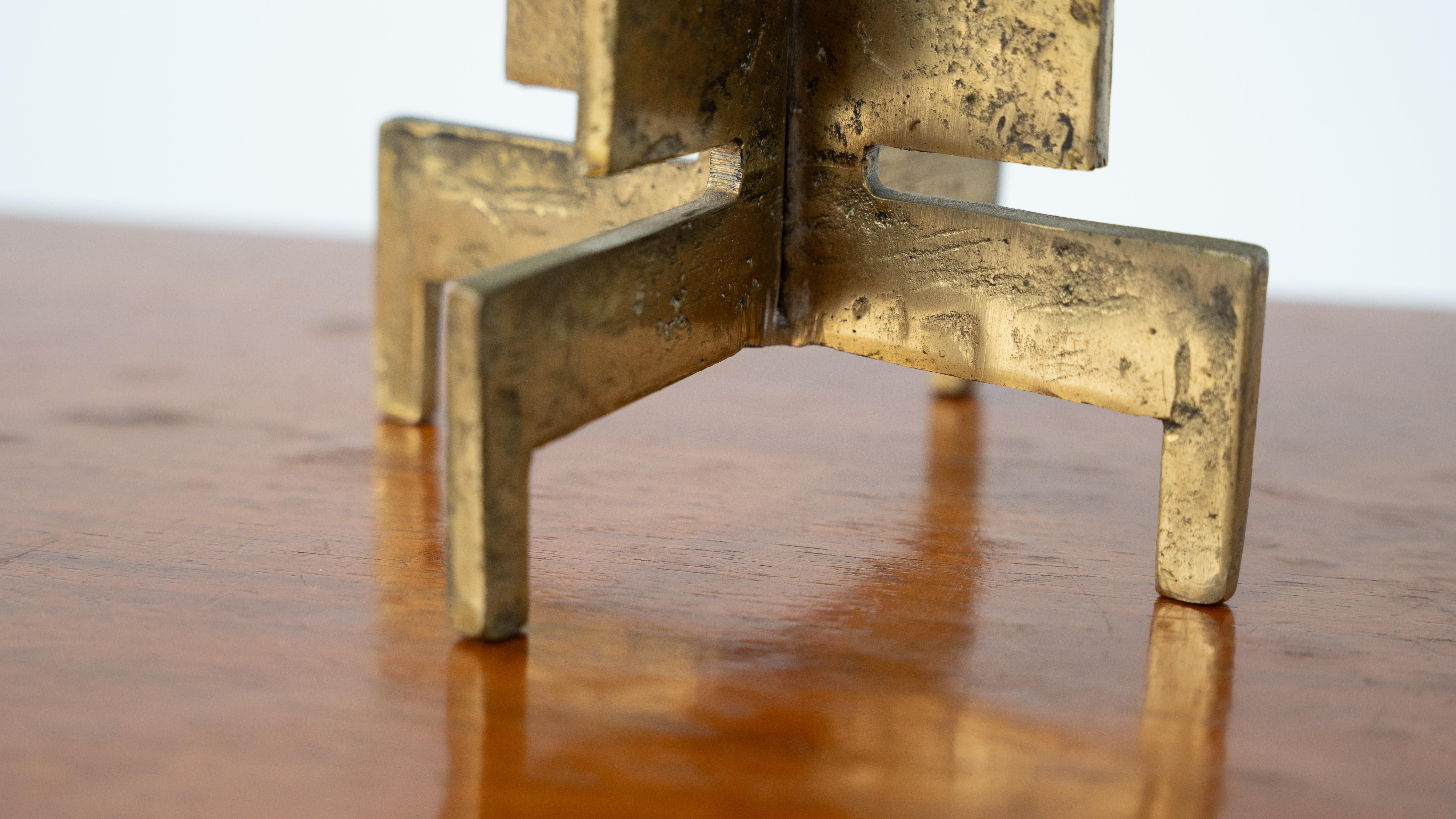 Heinz Goll attr. Brutalist Brass Candlestick For Sale 3