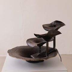 Lothar Klute Brutalist Bronze Water Fountain