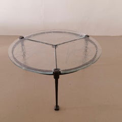 early round forged coffee table by Lothar Klute - 1980 s
