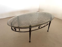 rare forged oval table 1980s Lothar Klute attrib.