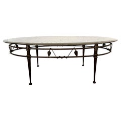 rare forged oval table 1980s Lothar Klute attrib.