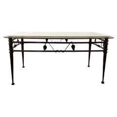 mesa de forja brutalista al estilo de Lothar Klute