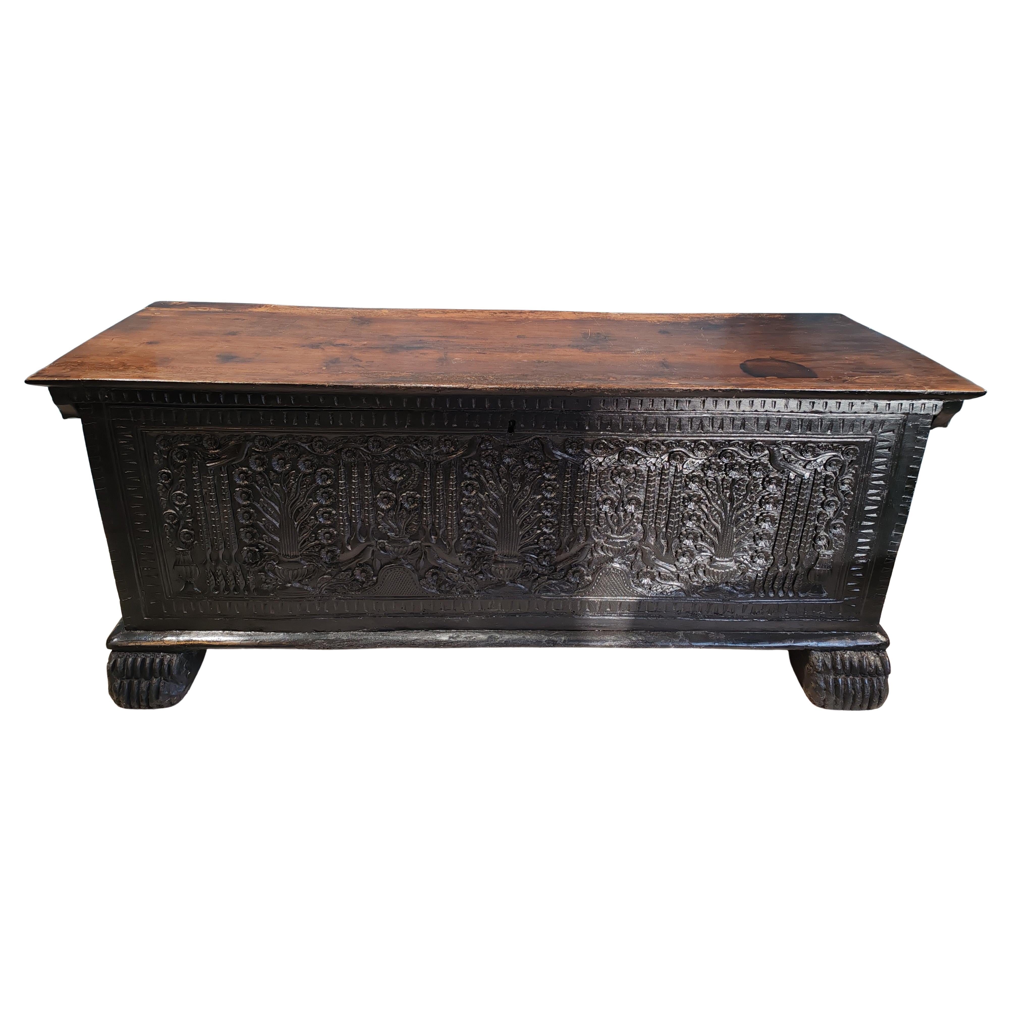 A large 18th Century Balkan Adriatic Coast Bridal Chest For Sale