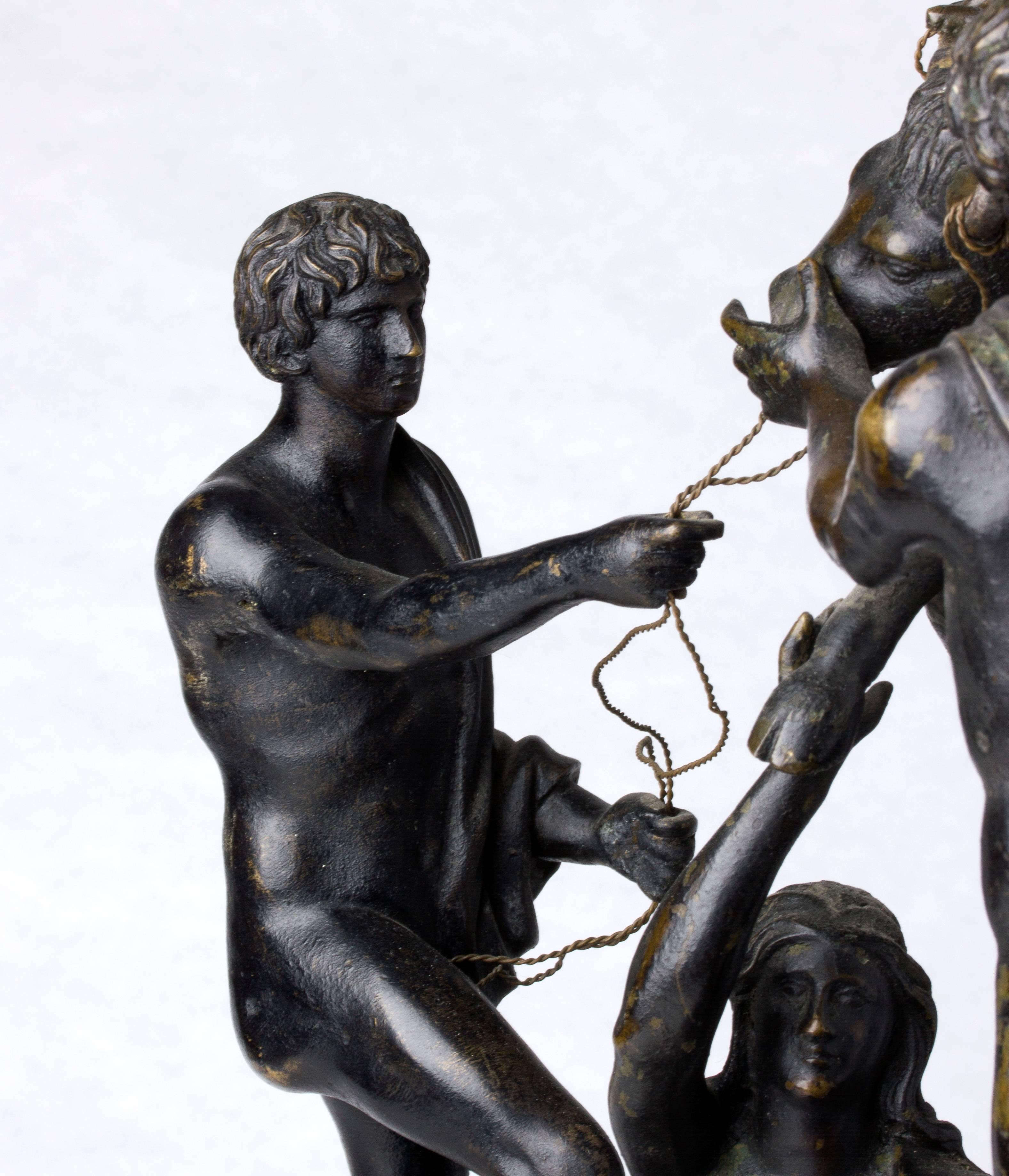 Bronze Sculptural Group, End of 18th Century For Sale 1