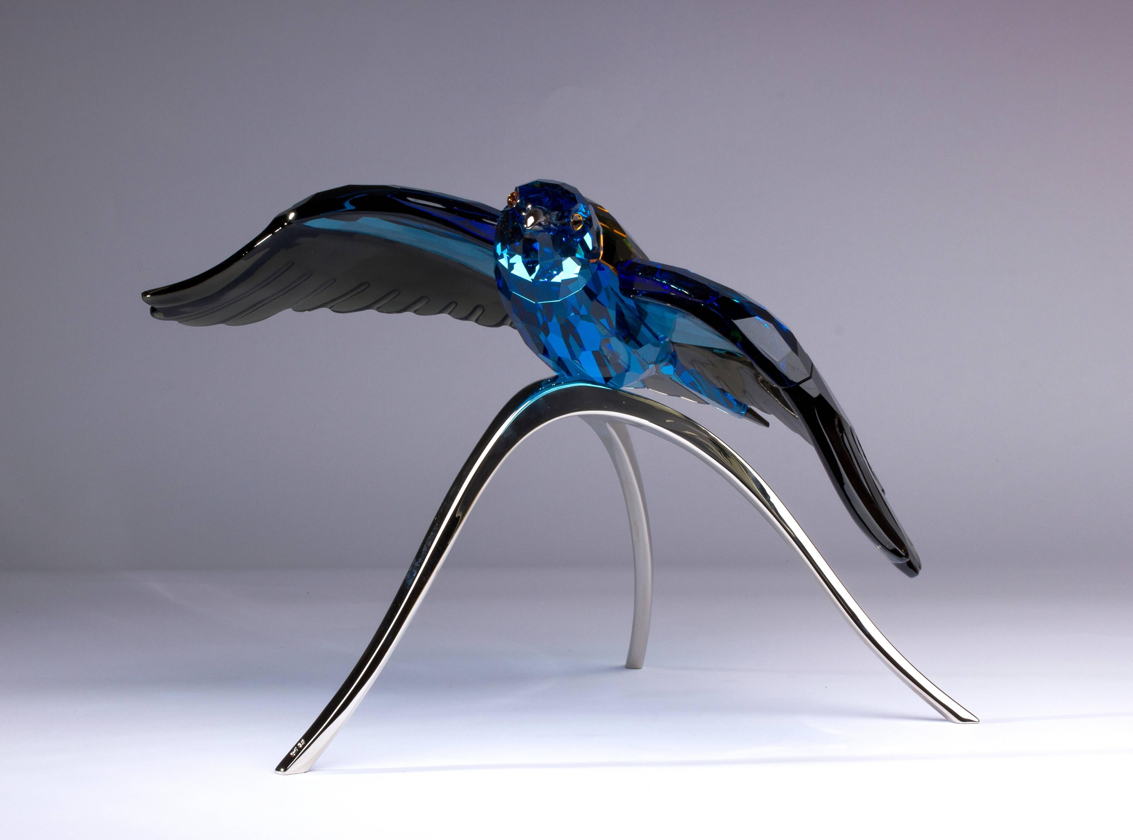 Crystal Beautiful Swarovski Bird Sculpture For Sale