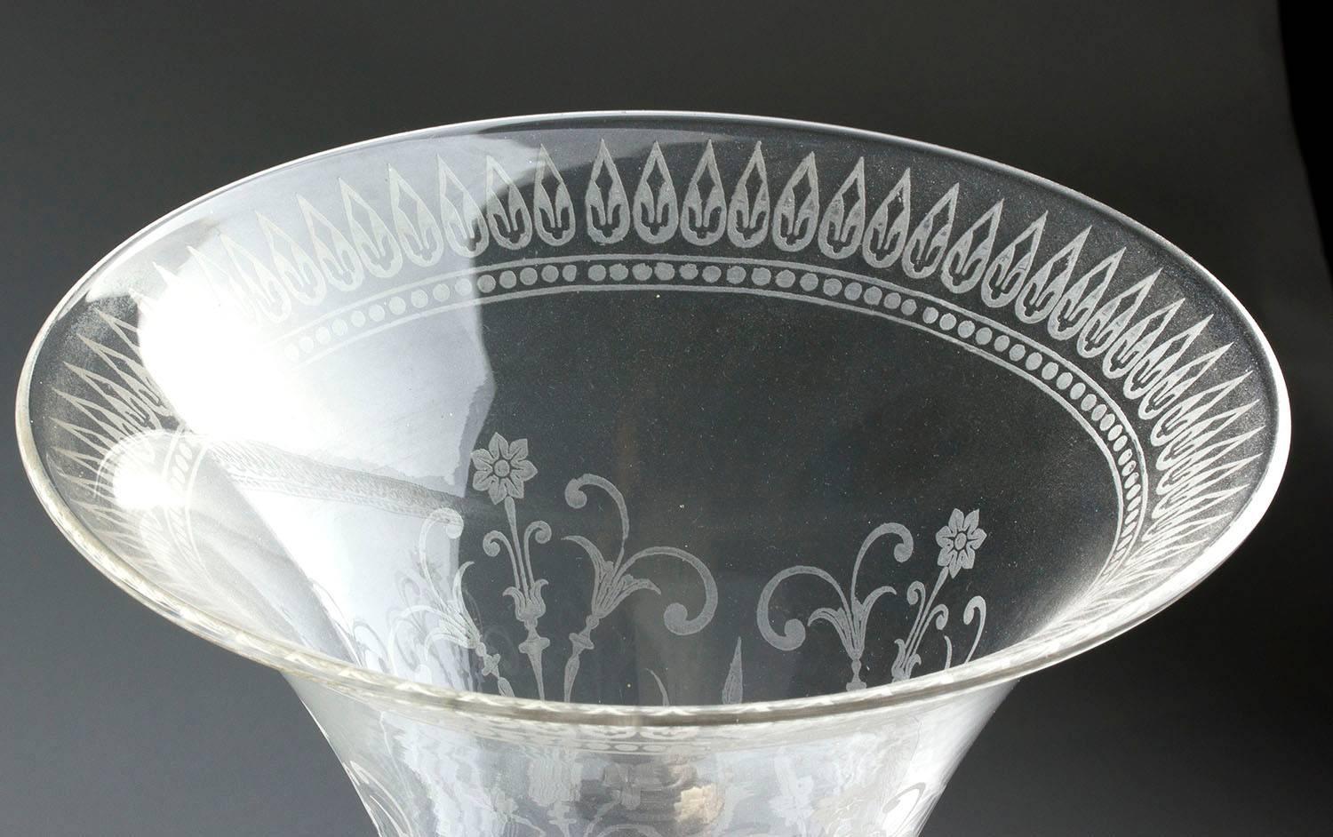 19th Century Baccarat Etched Crystal and Solid 833‰ Silver Figural Centrepiece, Holland For Sale