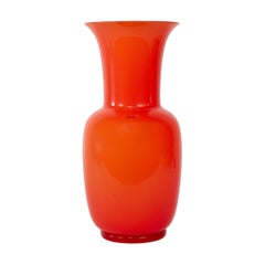 VENINI Opalino-Vase aus opaligem orangefarbenem Glas, limitierte Auflage 93/199, Jahr 2010