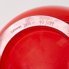 VENINI Opalino-Vase aus opaligem orangefarbenem Glas, limitierte Auflage 93/199, Jahr 2010