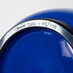 VENINI Opalino-Vase aus Sapphire- und Lattimo-Glas, limitierte Auflage 93/199, Jahr 2010