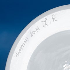 VENINI-Vase „Odalische“, Farbe „Lattimo White“, aus Muranoglas, signiert 2011, mit Schachtel
