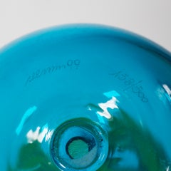 VENINI Hourglass Aquamarine/Sulphur Yellow Limited Edition pcs 158/500 year 1999