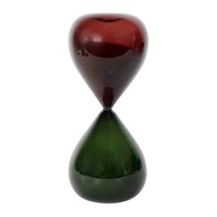 VENINI „Hourglass“ Amethyst/Grün, limitierte Auflage, Nr. 158/500, Jahr 1999, Italien
