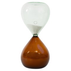 VENINI Hourglass Light Green/Tea Limited Edition pcs 26/500 year 1999, Italy