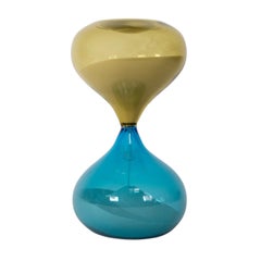 VENINI „Hourglass“ Grün/Aquamarin, limitierte Auflage, 55/199 Stück, Jahr 2016, Italien