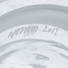 VENINI vase Deco by Martinuzzi White Lattimo Murano Glass, Signed 2012, Italy