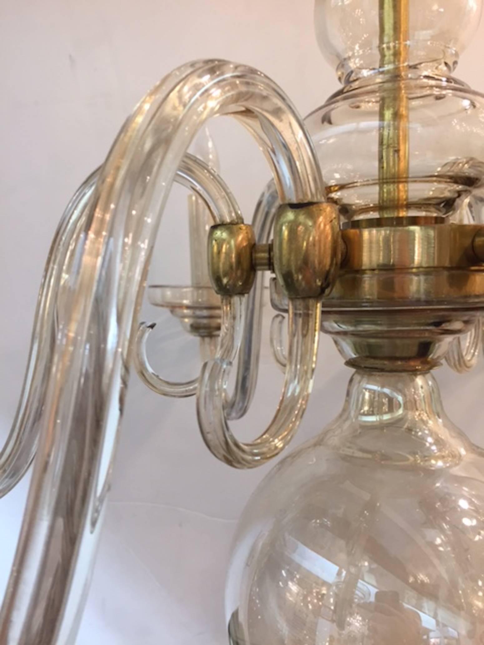 Italian Champagne Glass Classical Chandelier In Good Condition In New York, NY