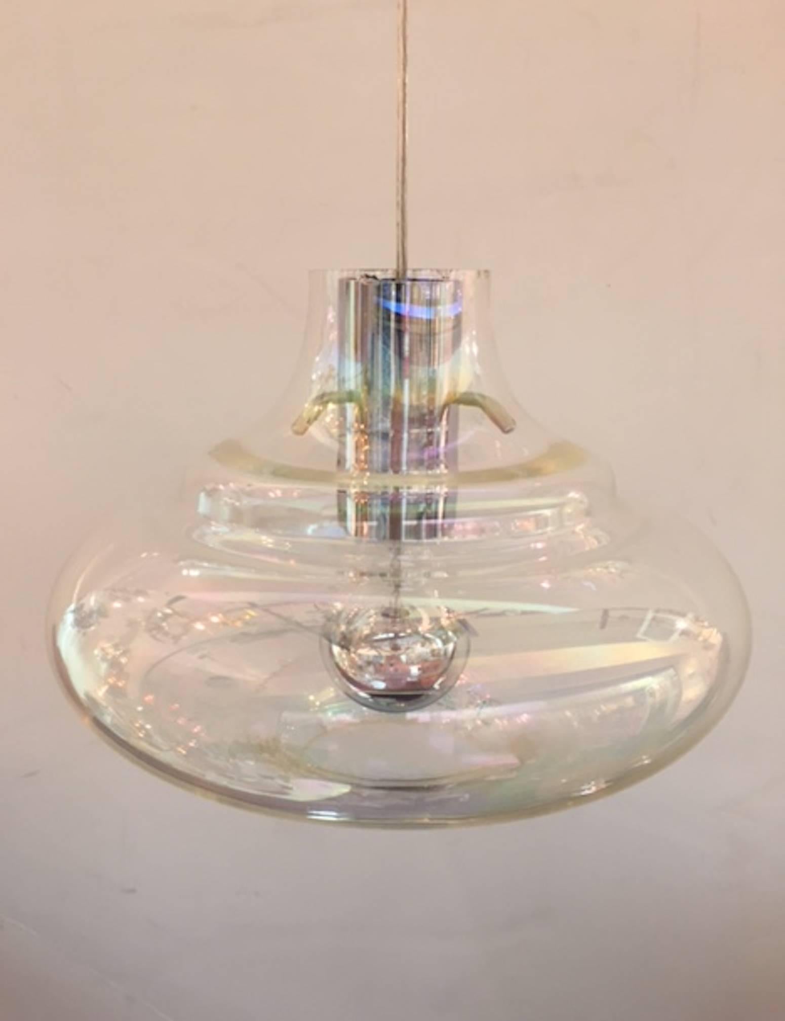 Italian 1970s Pendant Light by I Tre In Excellent Condition In New York, NY
