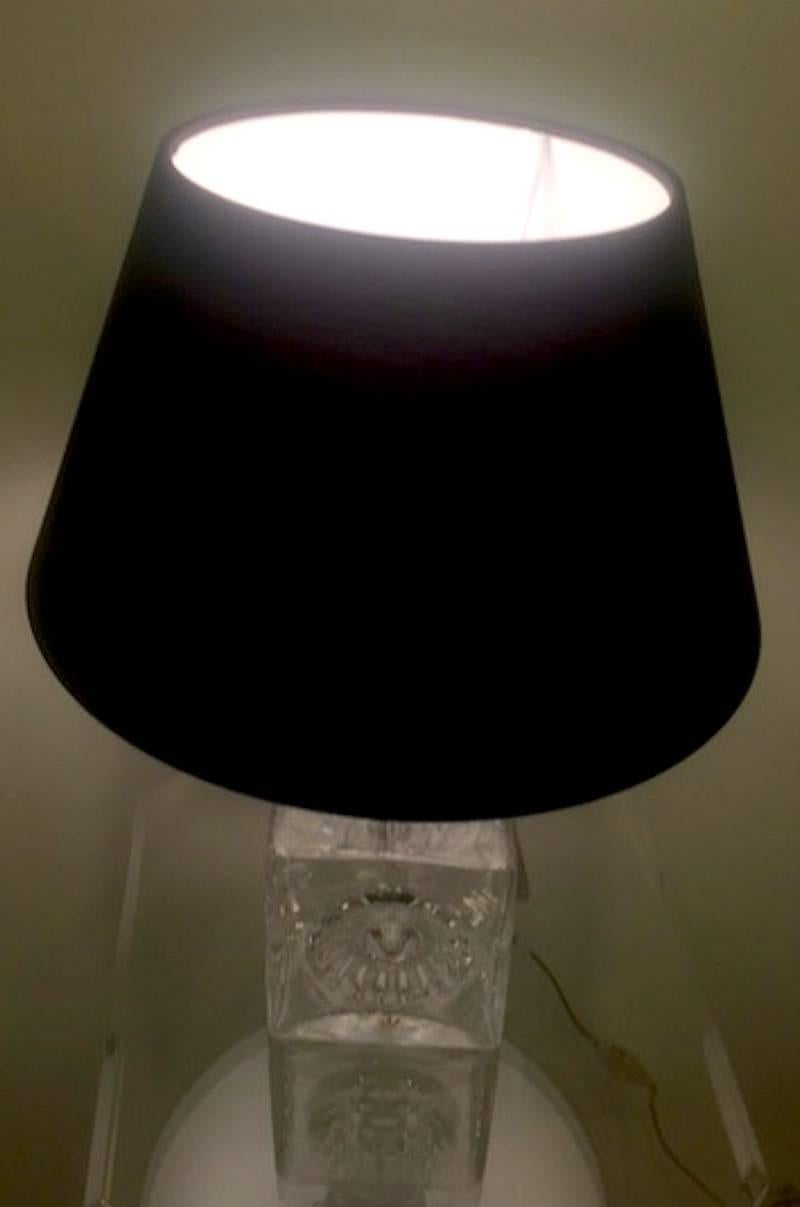 Kosta Boda 1960s Lead Crystal Table Lamp 1