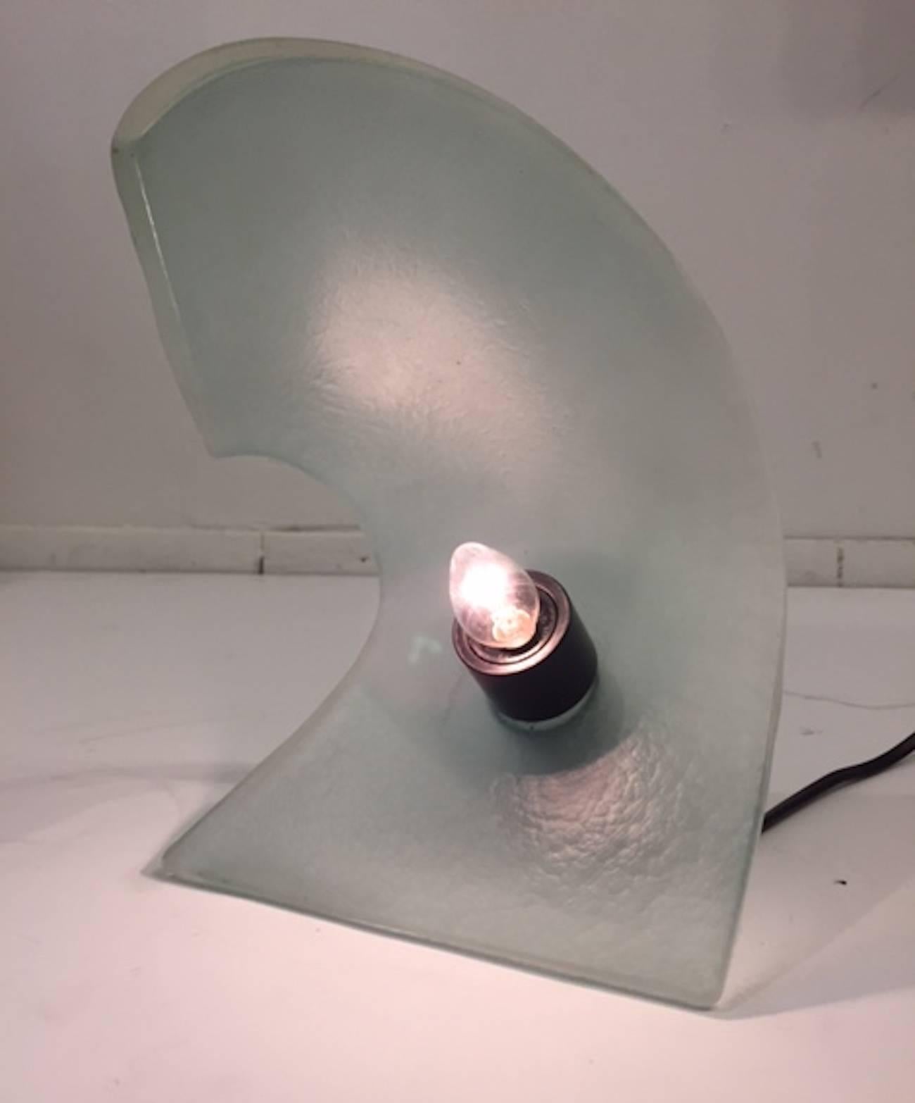Late 20th Century Italian Sculptural Table Lamp by De Majo of Murano, Italy
