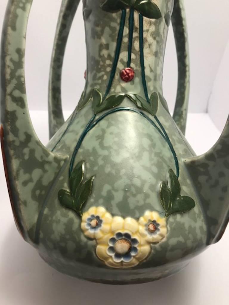 Czech Royal Dux Art Nouveau Ceramic Vase