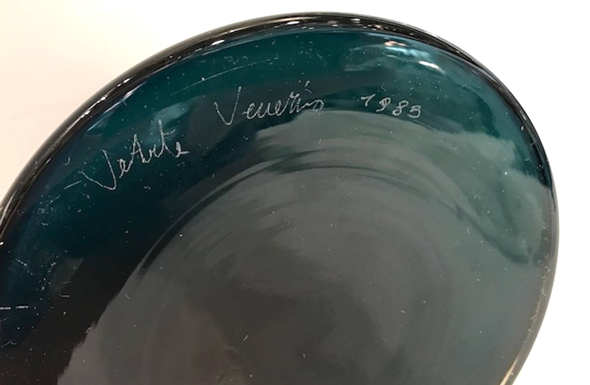 Verre brun VeArt - Lampe de bureau à vase cône des années 1980 en vente