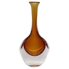 Gino Cenedese Italian Venetian Murano Art Glass Vase Sommerso Mid-Century Modern