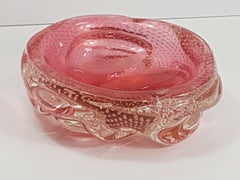 Ciotola in vetro di Murano "Bullicante Sommerso" in stile Mid-Century Modern, Archimede Seguso, dorata