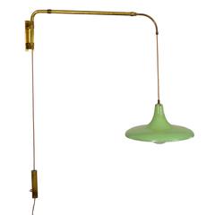 1950s Adjustable Italian Wall Lamp by Stilnovo