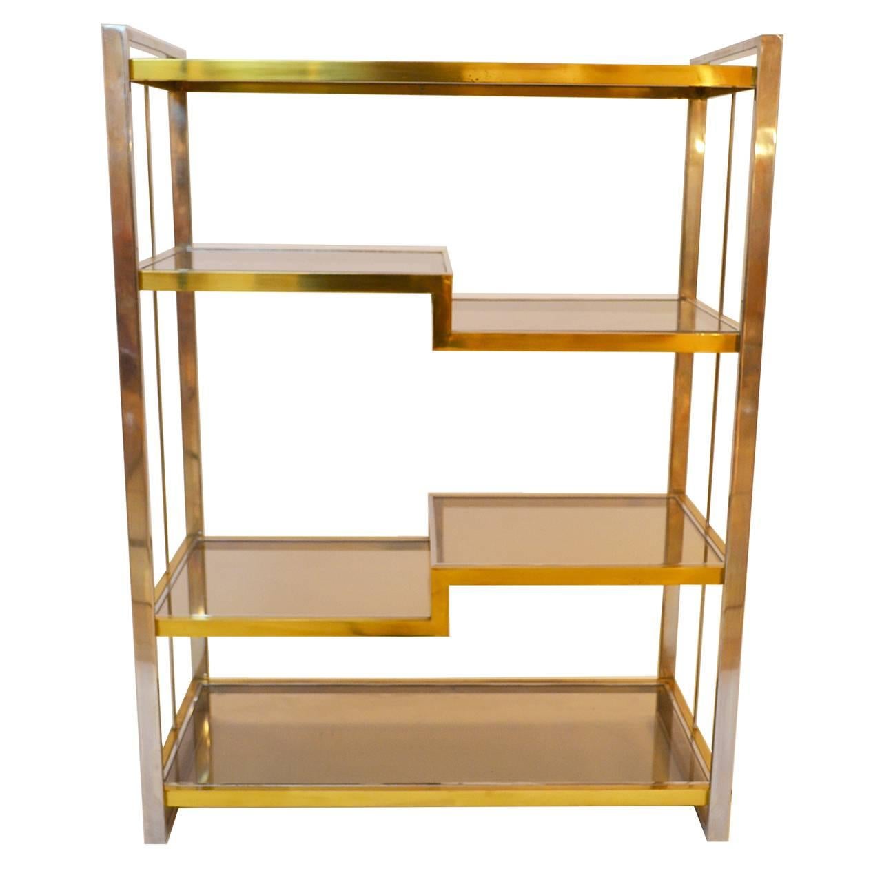 Brass and Steel Bookshelf