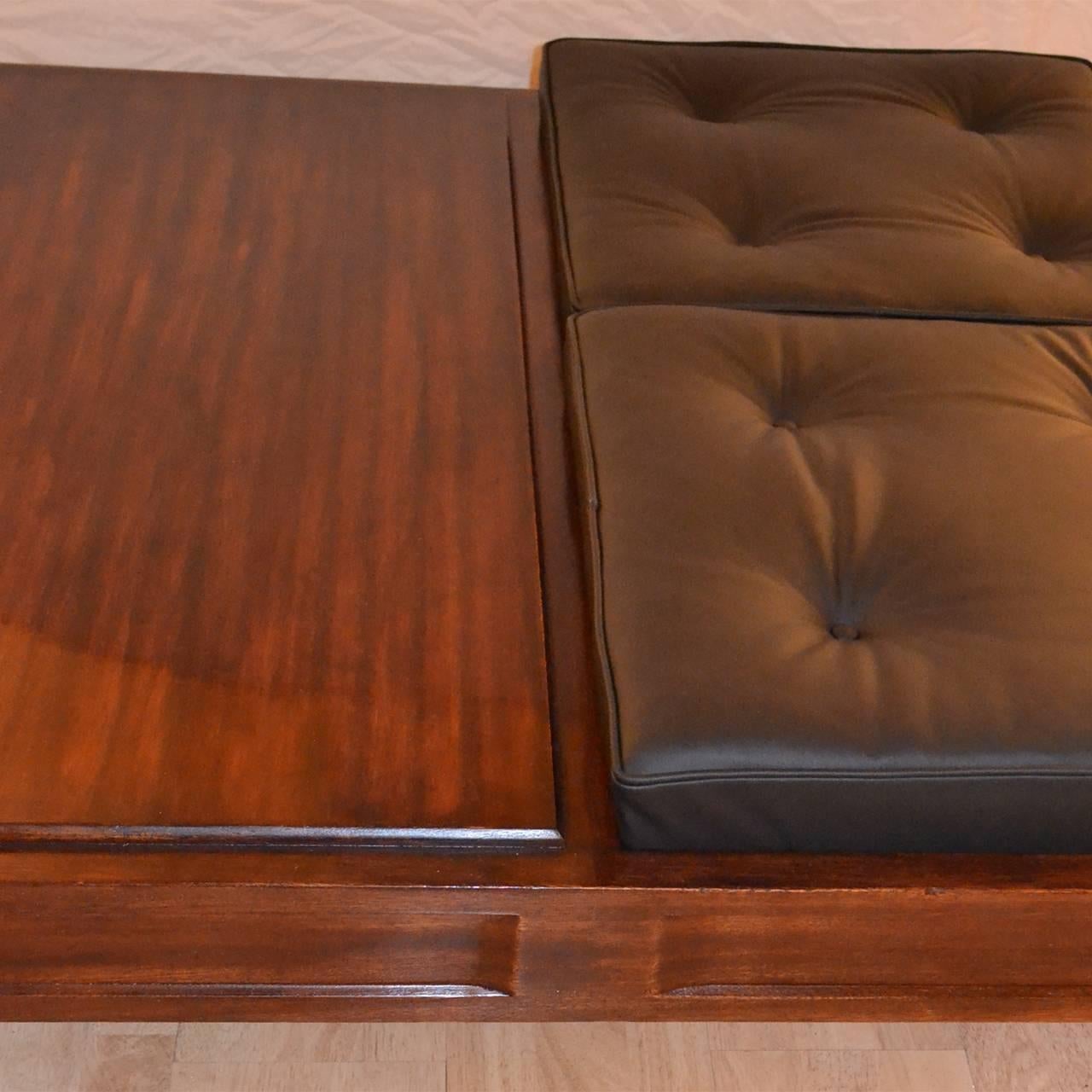 Italian Fantastic Very Rare Coffee Table with Two Seats For Sale
