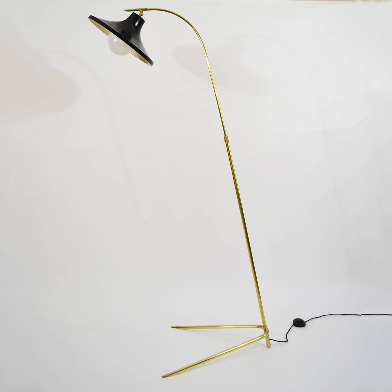 Brass Contemporary Floor Lamp For Sale