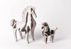 Two Ceramic Horses by Bruno Gambone, Italy