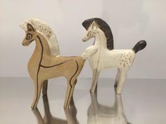 Bruno Gambone Pair of Ceramic Horses 1970 Italy