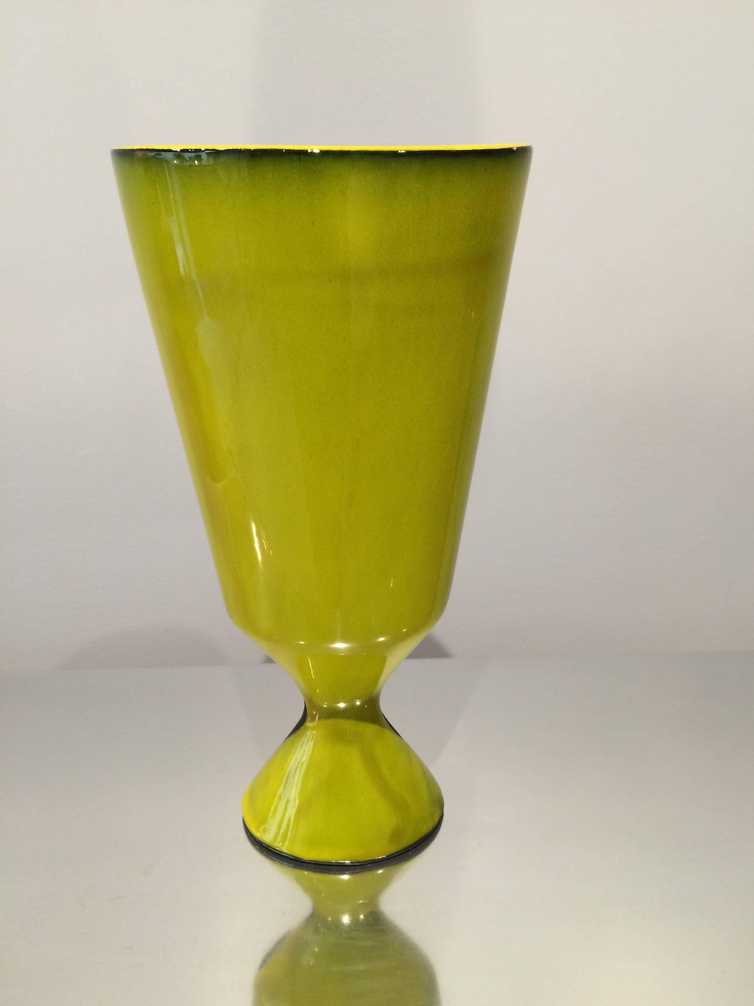 Mid-20th Century Roger Capron Yellow Bird Vase, 1958