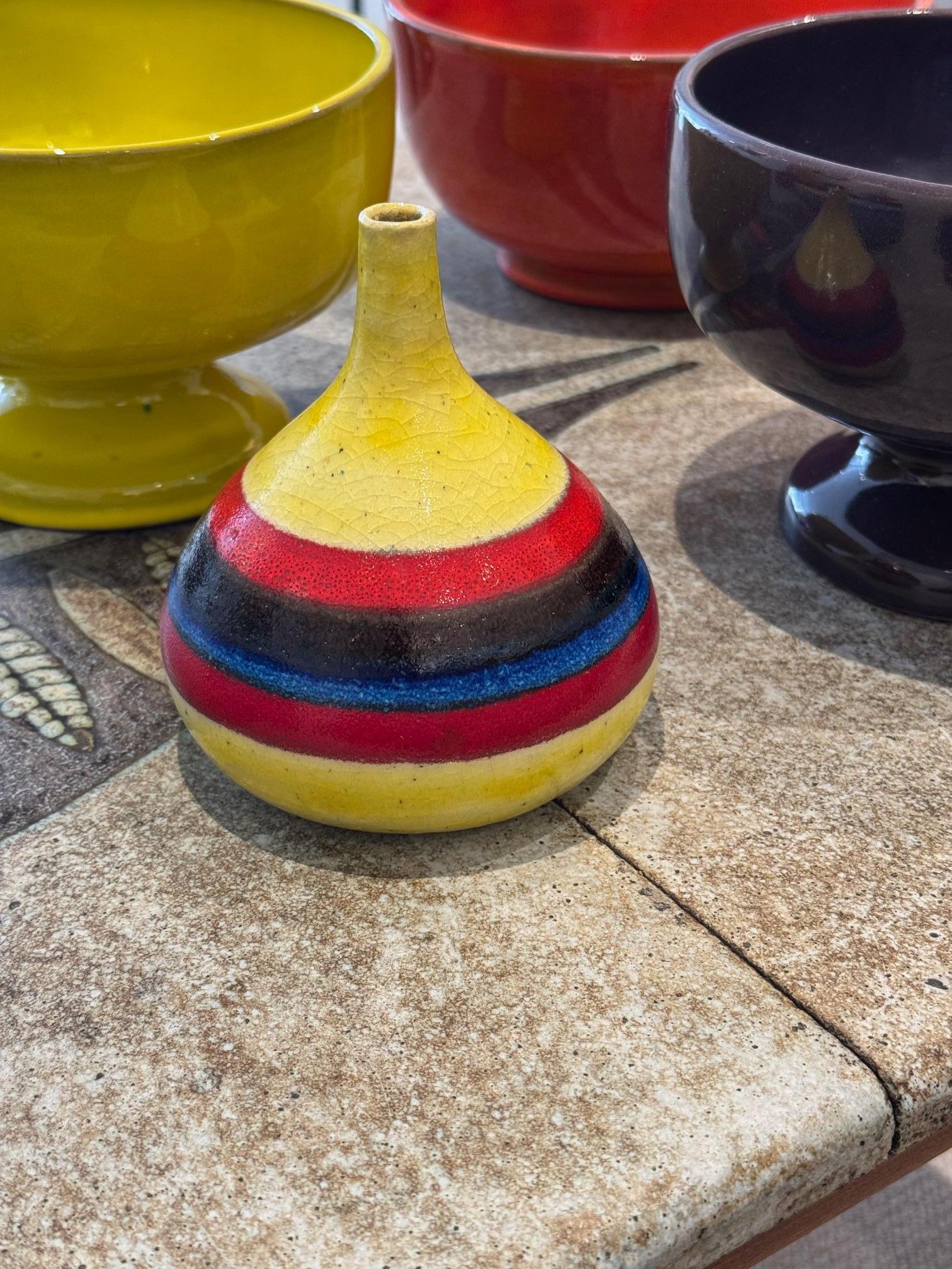Vase décoratif italien du milieu du siècle signé par Gambone en vente 2
