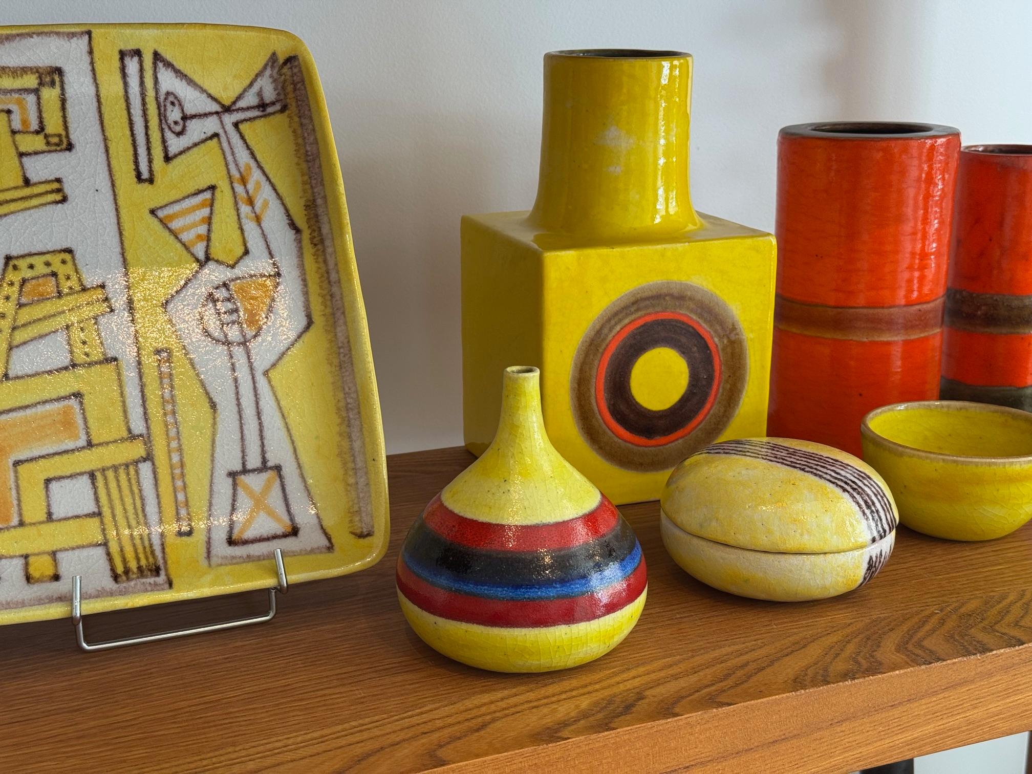 Vase décoratif italien du milieu du siècle signé par Gambone en vente 5