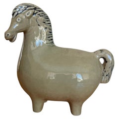 Pferd aus Steingut von Stig Lindberg für Gustavsberg, 1950er Jahre