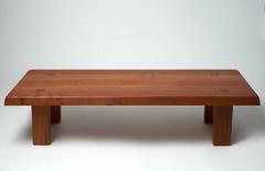 Pierre Chapo Solid Elm Coffe Table, 1960s