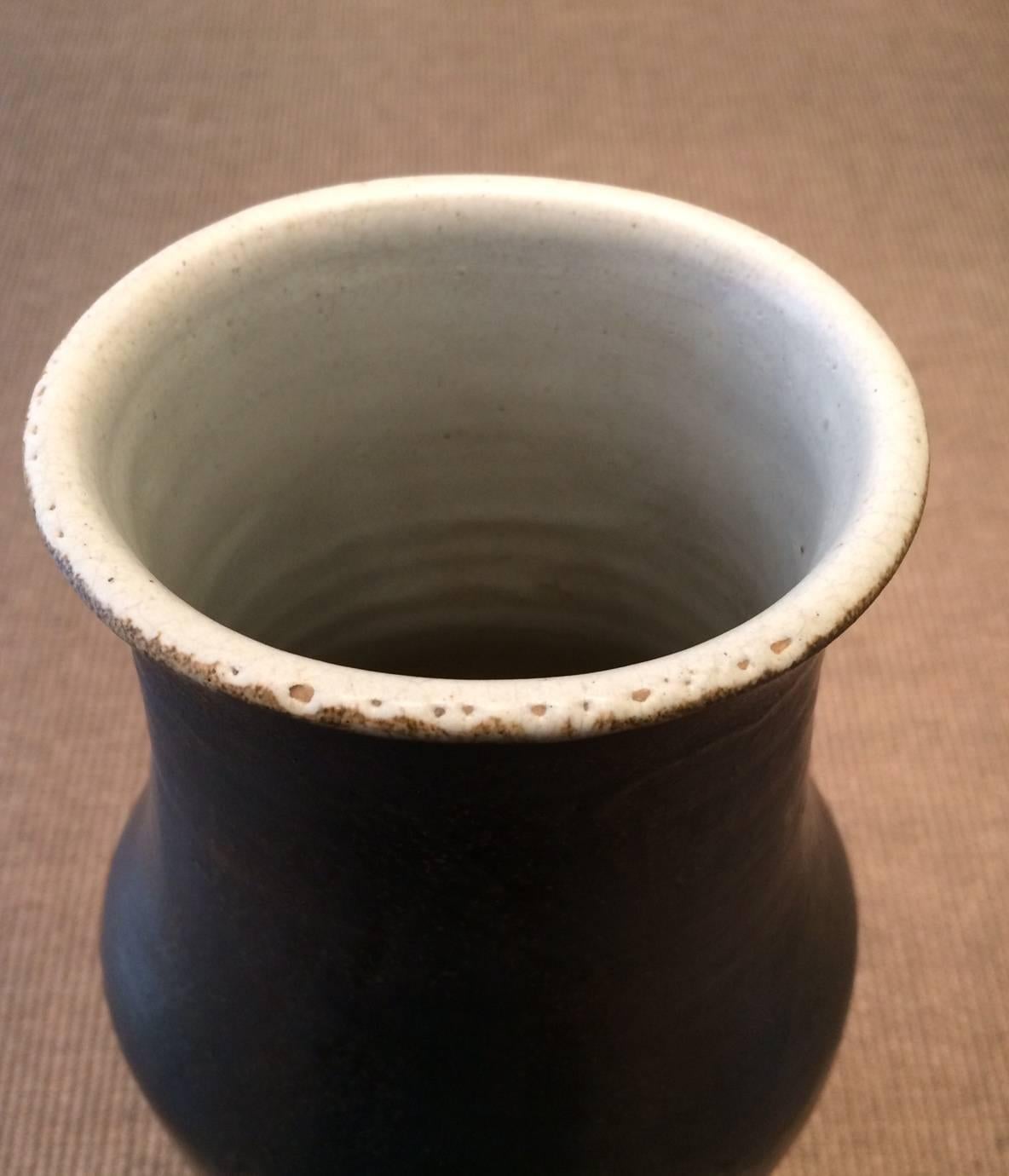 Bruno Gambone Large Brown Ceramic Vase 2