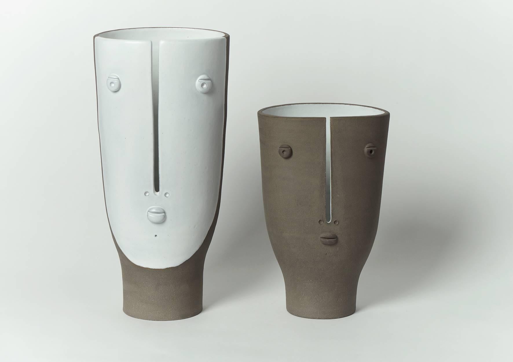 Couple of Idoles ceramic vases signed by Dalo

Both grey earthenware and white glazed.

Measures: H 36 X L 17 cm and H 26 X L 17.

One of a kind handmade pieces signed by the french ceramicists, the Dalo

Creation, 2017.