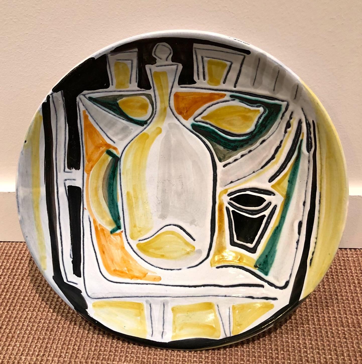 Decorative Ceramic Dish Jacques Innocenti, 1950s 1