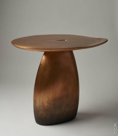 Bronze-Beistelltisch / Gueridon "Ellipse" von Designer Hoon Moreau