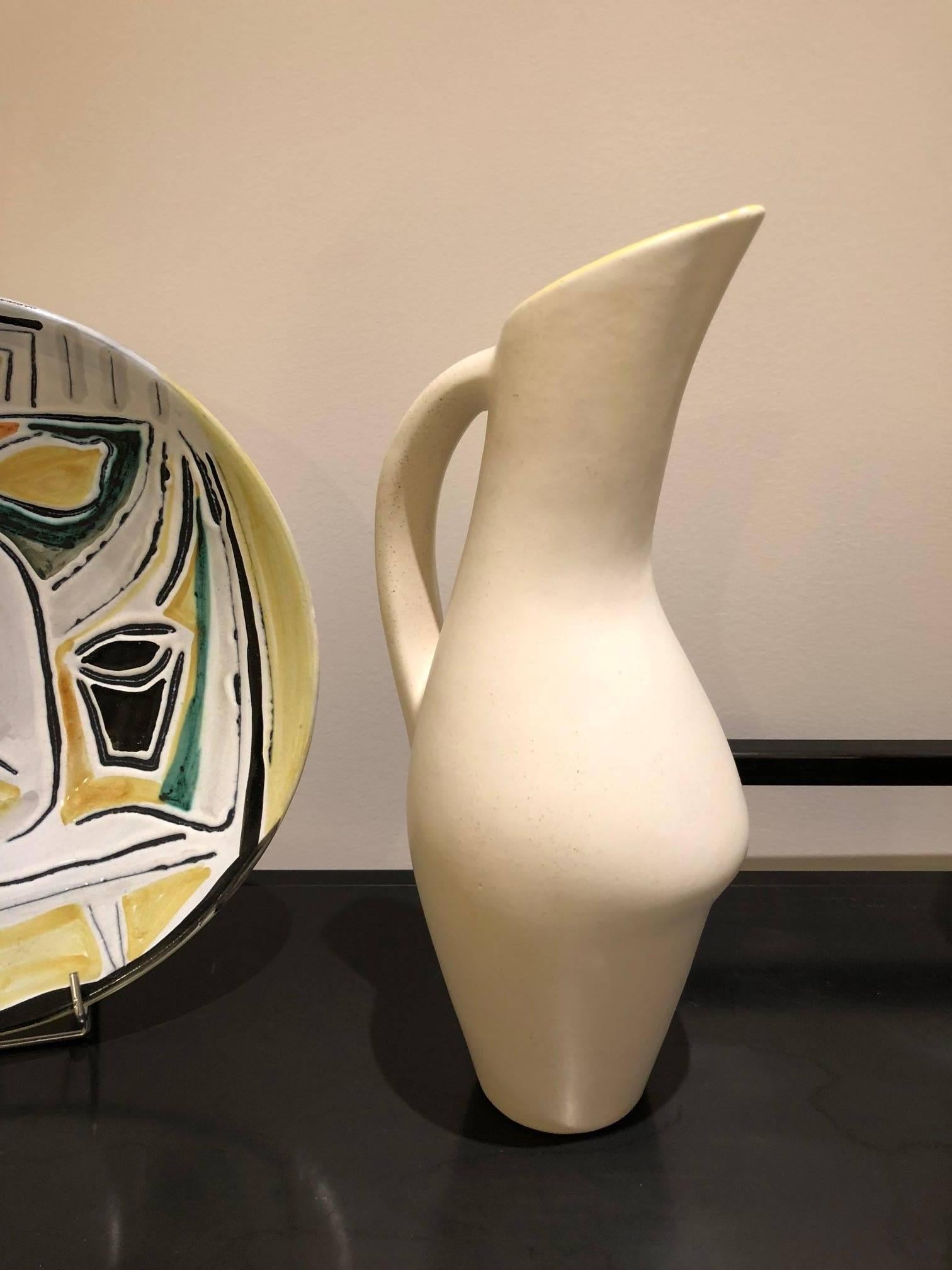 Ceramic Pitcher by Pol Chambost, 1950s In Excellent Condition In Paris, FR