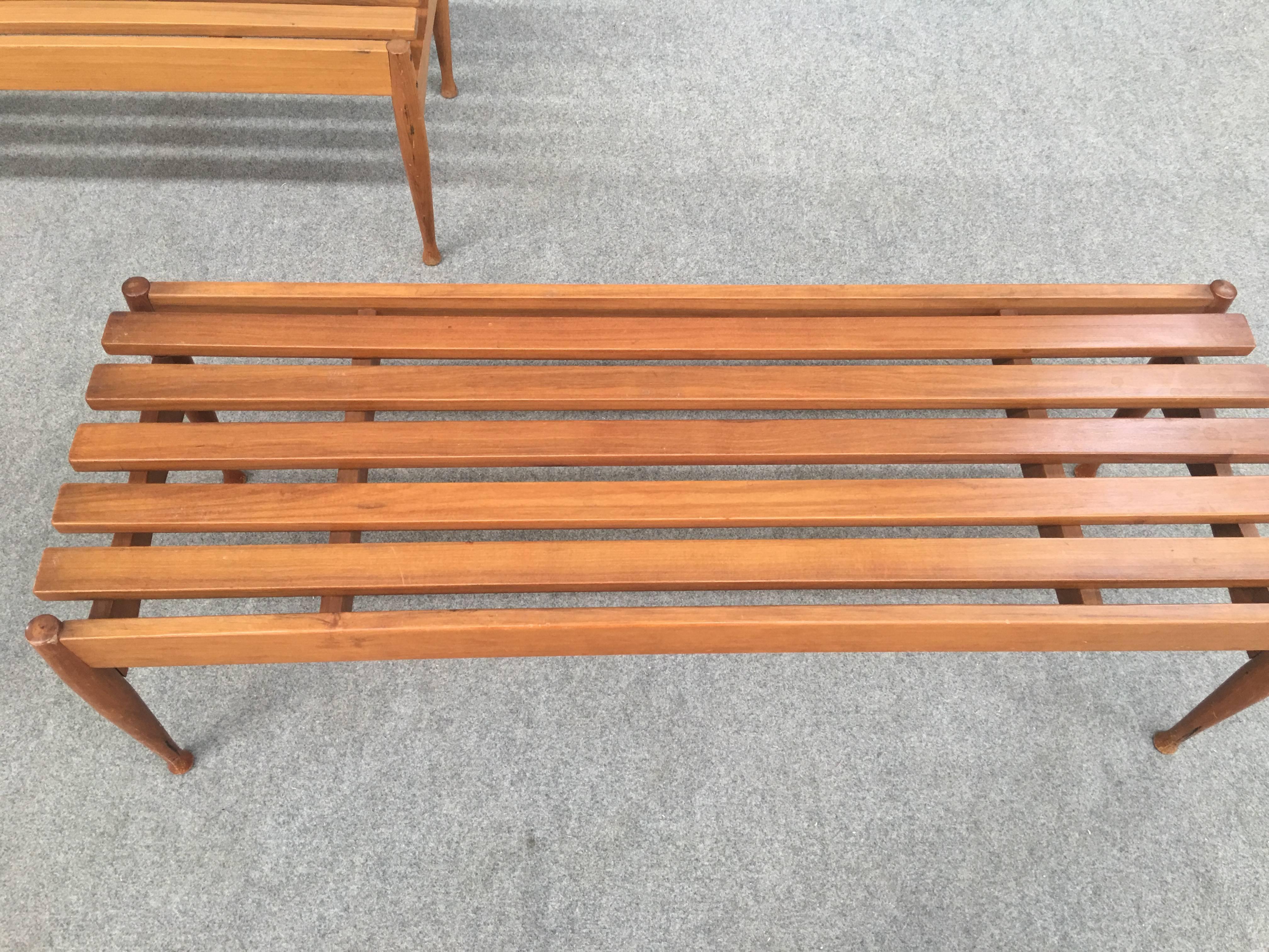 Italian Pair of Benches by Reguitti, attributed to Gio Ponti