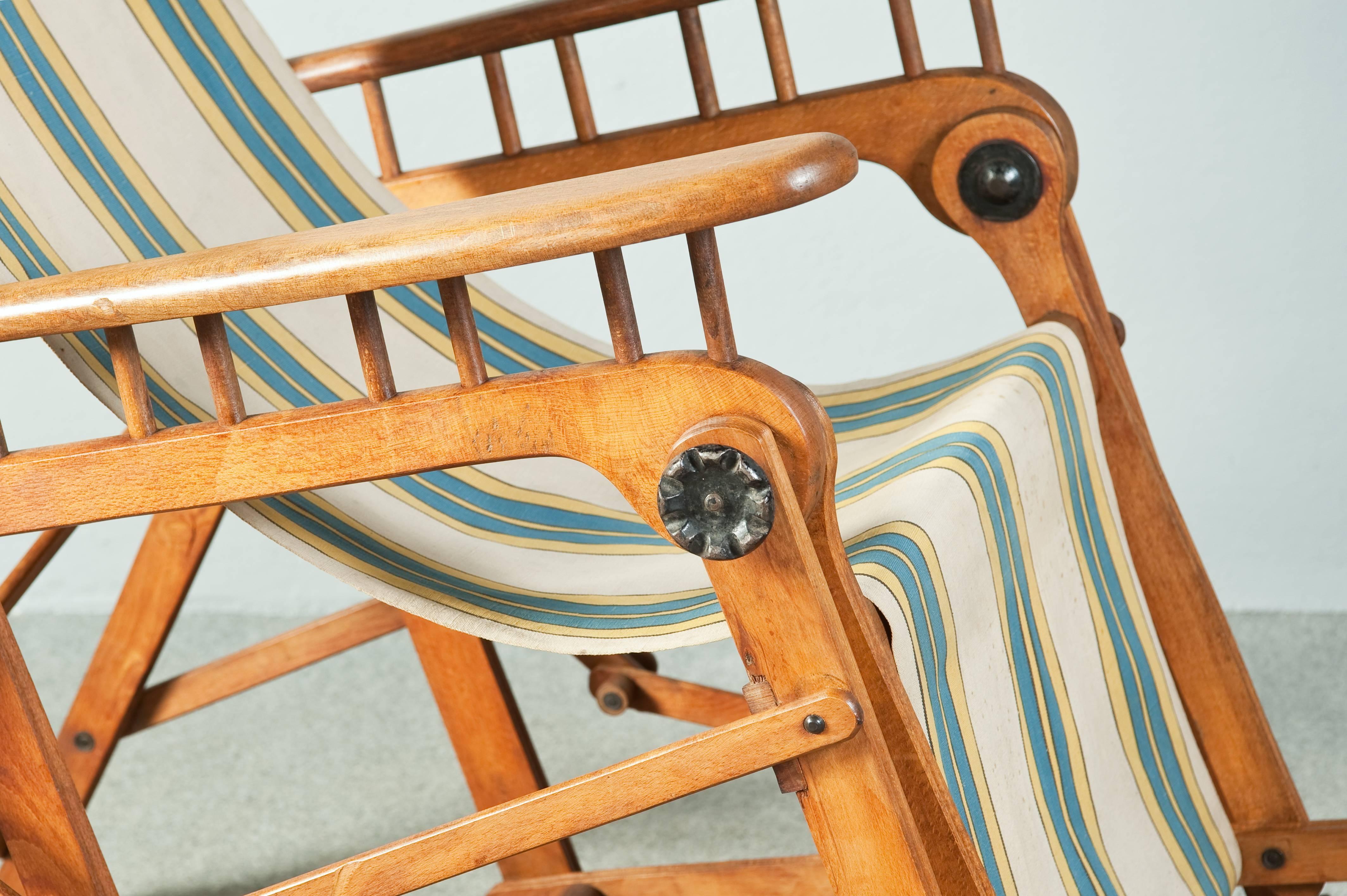 Mid-Century Modern Rare Folding Chaise Longue