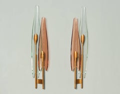 Raro conjunto de cuatro dalias de Max Ingrand para Fontana Arte