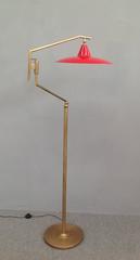 Brass Floor Lamp, Stilnovo Attributed