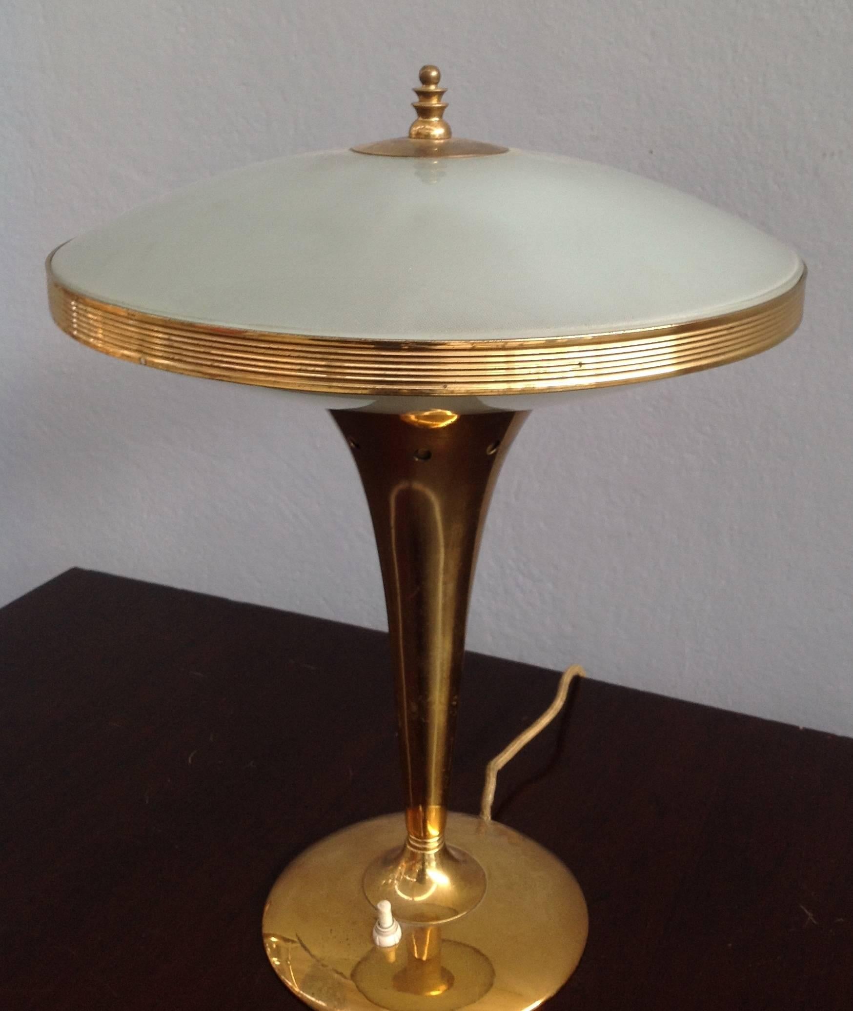 Table Lamp Attributed to Fontana Arte In Excellent Condition In Piacenza, Italy